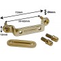 STOB2-BR - Buttend - 59-62mm Lochabstand - Goldfarbene