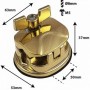 TB9BR - Deluxe Square Tom / Floor Tom Bracket 50mm - Brass (x1)