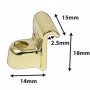 DC7RA - HSFB23 Drum Spannklammer - Rohes Messing (x2)