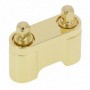 STOB4-BR - Deluxe Buttend - Press geformt - 25mm Lochabstand - Goldfarbene