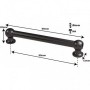 TL12D89-BK - Blocchetto Tubo Nero - 89mm - Doppio (x1)