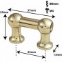 TL12S25B-BR - Spannböckchen Tubelug Bassdrum Goldfarbene - 25mm - Einzigen Spannschrauben (x1)