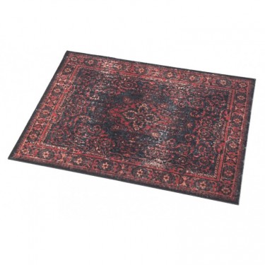 VP&A-BLR - Tapis Vintage Persian Club Series 80 x 60cm Antidérapant - Black Red