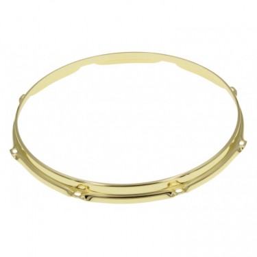 HS23-14-8BR - 14" 8 Holes Brass 2.3mm S-Style Triple Flange Drum Hoop